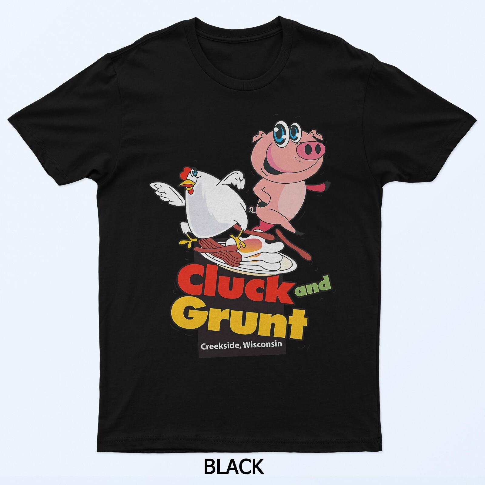 Классический американский дайнер футболка Cluck and Grunt M