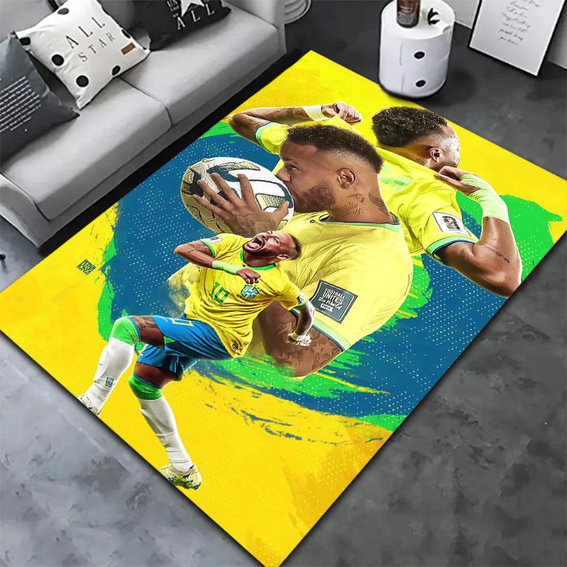 Neymar Jr Carpet Rug for Living Room Bedroom Home Sofa Decoration,Kids play Non-slip Floor Mat