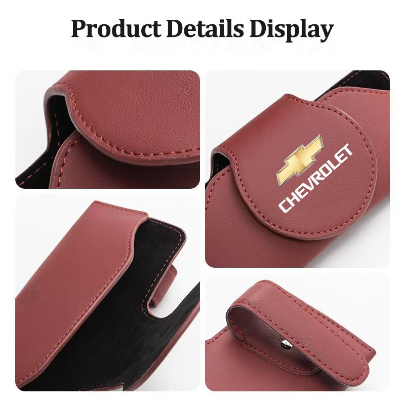 AABHN1 Car Glasses Case Sun Visor Leather Eyeglass Clip Auto Interiors For Chevrolet Captiva Impala Sonic Groove Volt Cruze Spark Epica