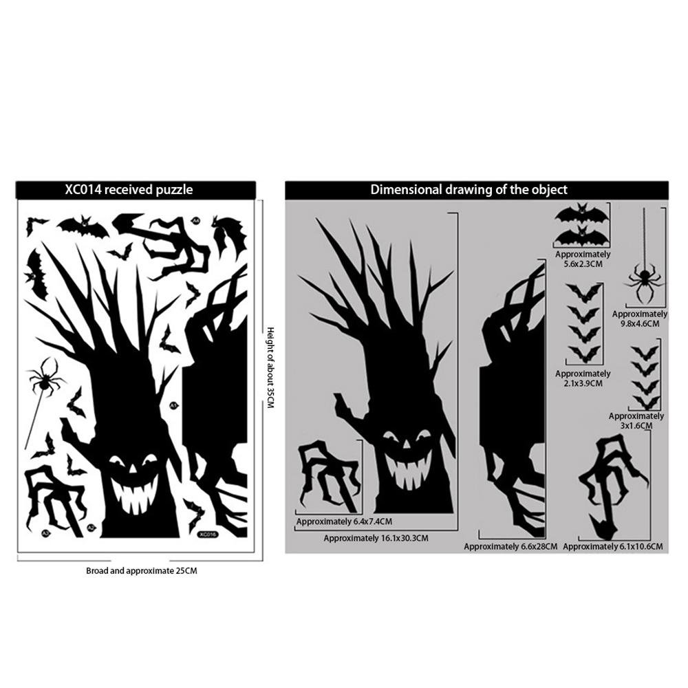 Halloween Stickers Creating A Festive Atmosphere 25*35cm Household Products Ghost Stickers Variety Of Styles Pvc Static Stickers
