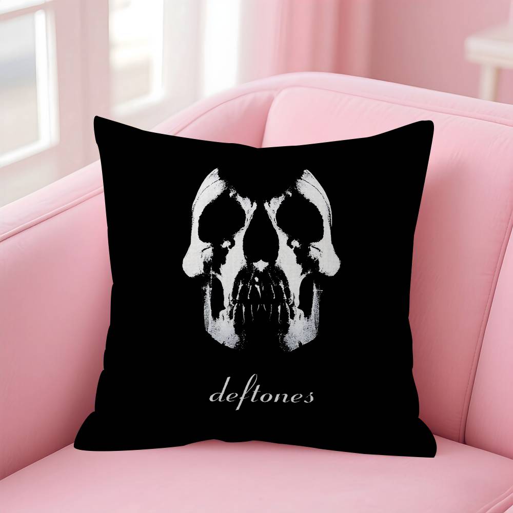 Band DDeftones Personalisierte Bildtext Wohnkultur Dekorative Kissen Haushaltsgeschenke 45x45cm