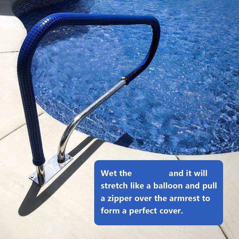 Nonslip Swimming Pool Hand Railing Handrail Cover Antiscald 4/6/8/10FT Neoprene Safe Rails Grip Accessories for All Ages