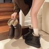 [Fanfna] Vodotěsné kožené sněhule se silnou podrážkou pro dámskou zimu 2025, nové sametově zateplené bavlněné boty, bavlněné boty
