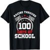 Racing Through 100 Days of School Race Car 100th Day School Cotton Men T Shirt