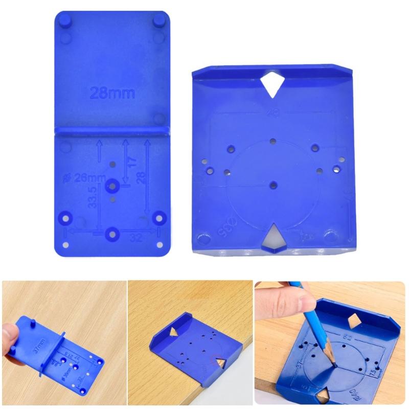 35/40mm Hinge Hole Jig Drill Guide Template Jig For Woodworking Cabinets Hinges Hole Locator