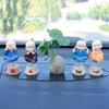 Shaking Head Monk Car Ornament Set - Cute Interior Decoration for Men and Women