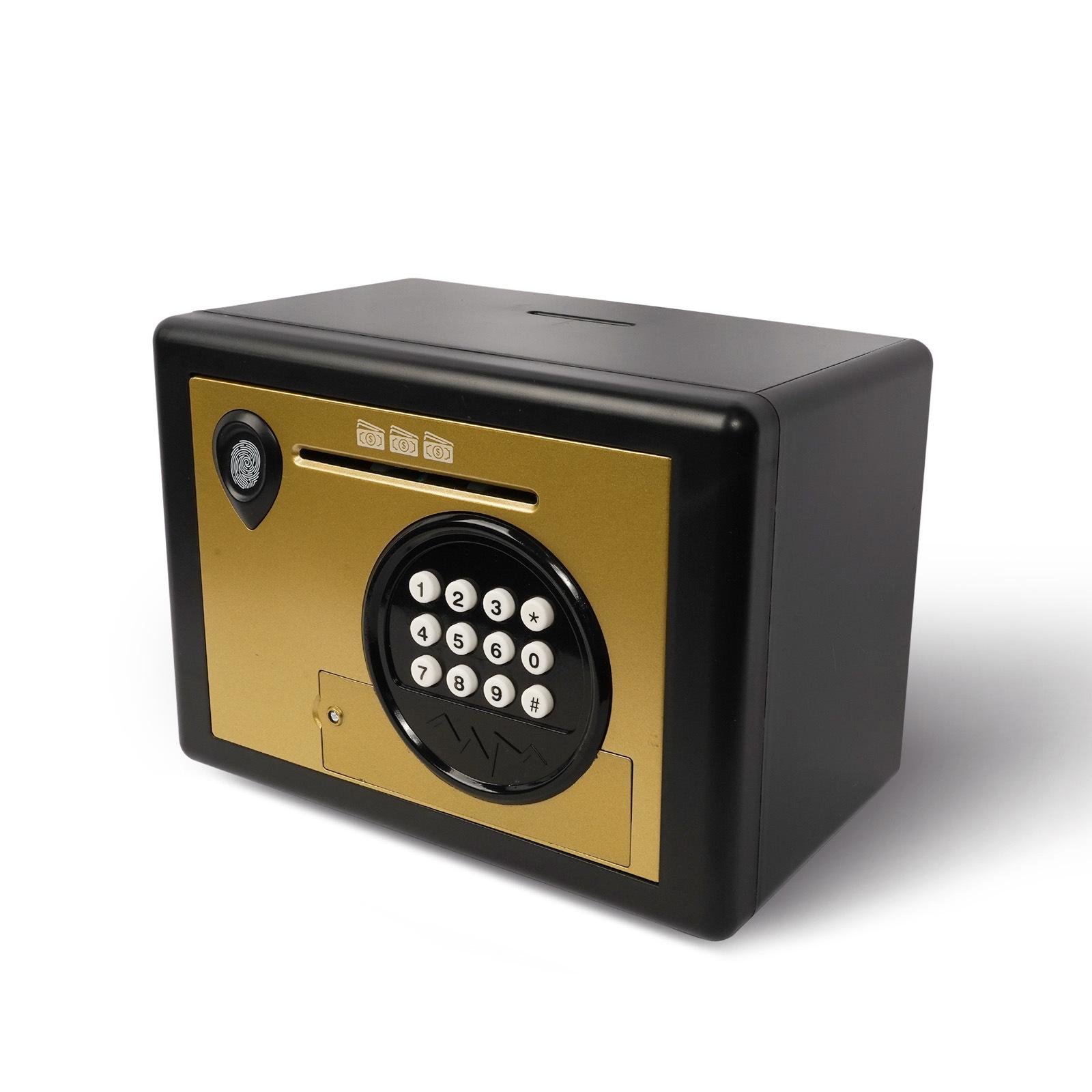 

Kids Cross-Border Piggy Bank: Mini Coin Safe with Fingerprint and Password Anti-Theft Features for Early Education золотий