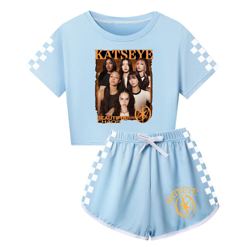 Kids Printed Short Sleeve Set Casual Fashion Outfit for Children
