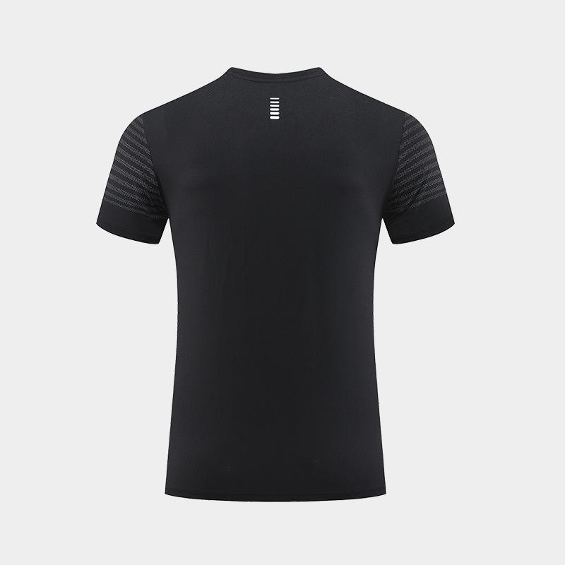 New Short-Sleeved Quick-Dry T-Shirt for Men Summer Ice-Silk Running, Fitness Training, Casual Sportswear Men's Quick-Dry Sports Shirt