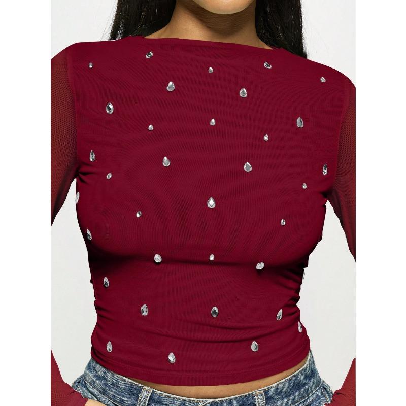 

DAFIFY Женские модные повседневные весенне-осенние блузки и рубашки с длинными рукавами XXL бордовый