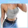 Premium Quality Womens Sexy Spaghetti Strap Cross Back Lace Crop Top Fashion
