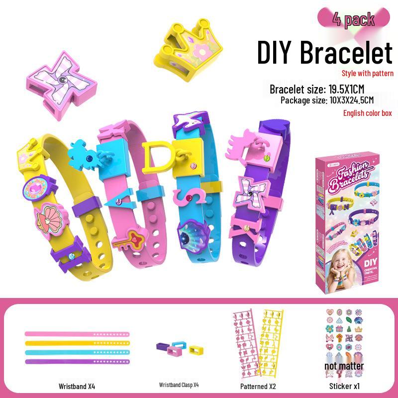 

DIY Children s Cartoon Beaded Bracelet Watch Strap with Letters - Free Shipping, Educational Science Toy Ornaments for Girls