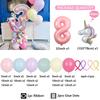 40pc/set Unicorn Series Digital Aluminum Film Balloon 1-9 suitable for birthday photo party anniversary graduation season