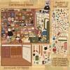 PET Mini Landscape Stickers Cats Cafe Mini Scene Sticker DIY Pocket Cabin Sticker  for Kid Adult