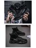 2025 Spring Men's Trendy Casual Outdoor Leather Work Boots - Fashionable British High-Top Design