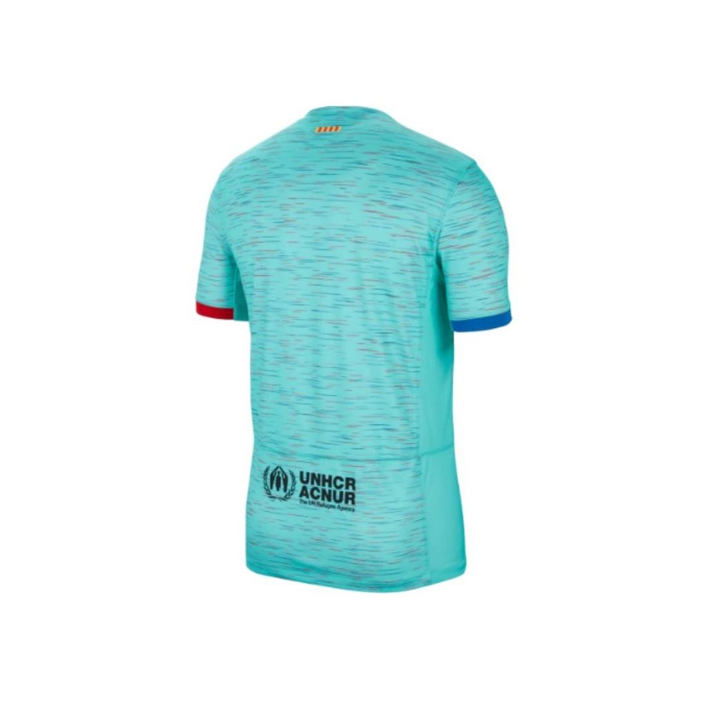 Nike Solid Color Geometric Pattern Fitted Short Sleeve Soccer Jersey Men Tops Royal-Blue DX9820-487