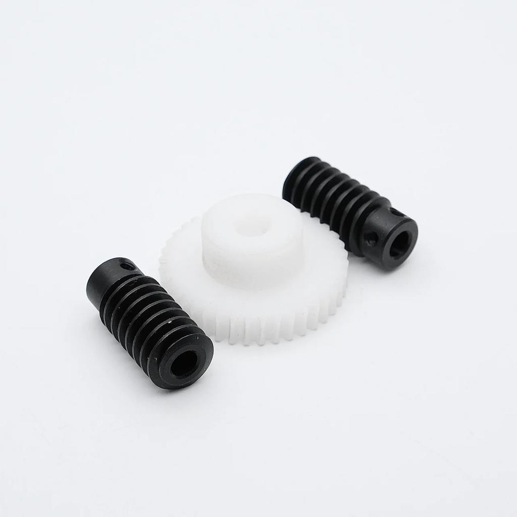 0.8M 1:1 Standard Precision Worm Gear Set POM 20/30/40/50 Teeth Turbine Quality Parts 5/6MM Reducer Lightweight Low Noise