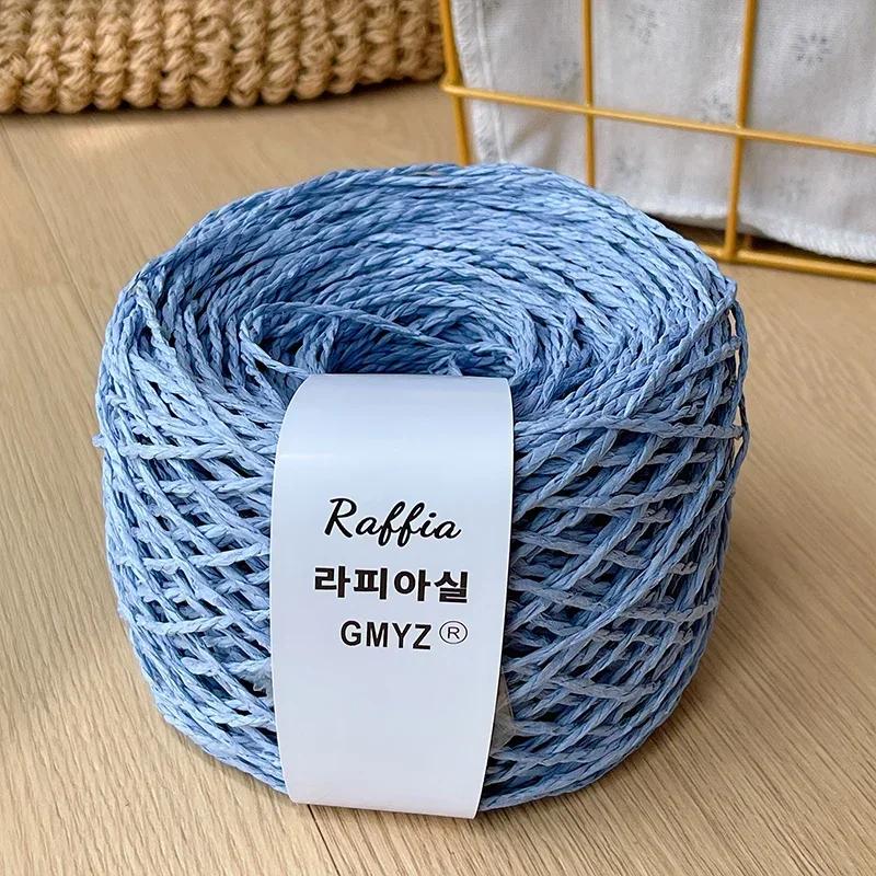 80g Farben Raffiagarn Flauschig Natur Doppelfädiges Raffiagarn Häkelhut Spezialgarn Sommerhut Gehäkeltes Häkelgarn Papyroidgarn
