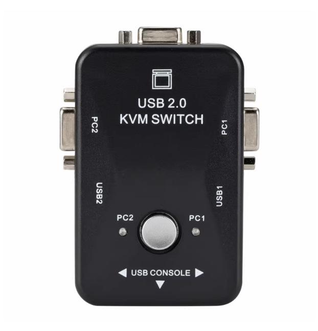 2-in-1 VGA Switch, HD Keyboard Mouse Sharing Converter USB/VGA