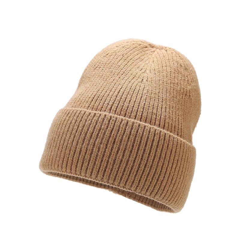 1pc Unisex Autumn Winter Warm Beanie Hats,Solid Color Stretch Knitted Crochet Beanies Hat Caps,Suitable for Daily Wear,Outdoor