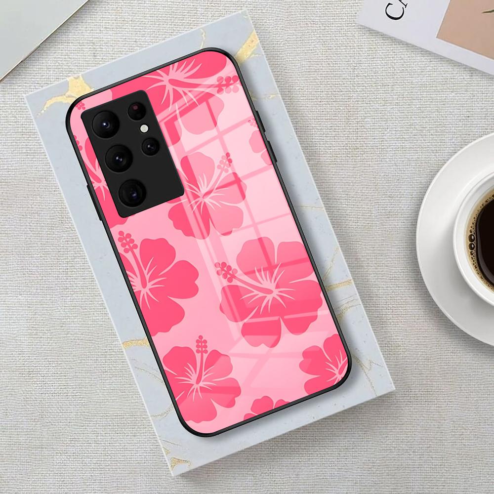 Coconut Preppy Hawaiian Hawaii Phone Case For Samsung S26 S25 Edge Ultra 23 22 21 20 Ultra Plus S24 Fe Glass Cover