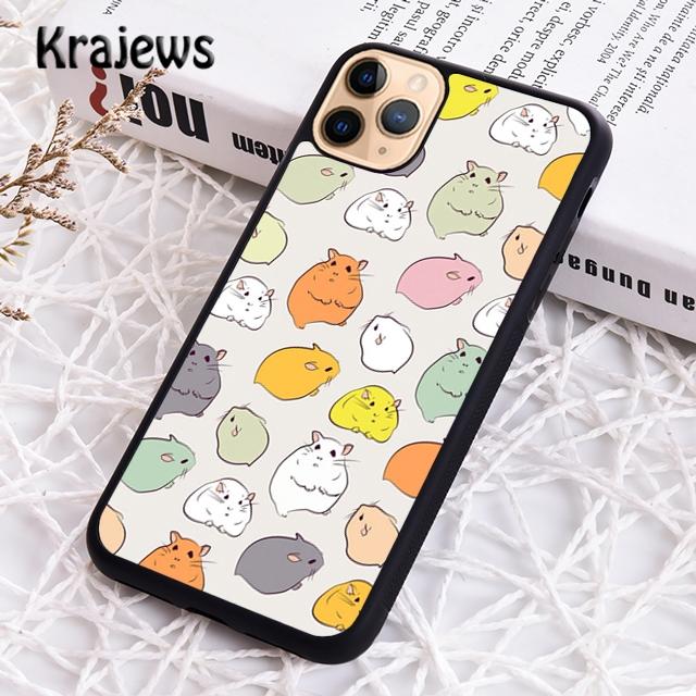 Krajews Cartoon Hamster Soft Phone Case Cover For iPhone 14 5 SE 6s 7 8 Plus XR XS 11 12 13 Pro Max Samsung Galaxy S21 S22ultra