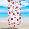 Telo Mare con Fantasia Cuori di Fragola, Telo Mare Super Assorbente, Comodo e Pratico Asciugamano da Nuoto ad Asciugatura Rapida, Spesso