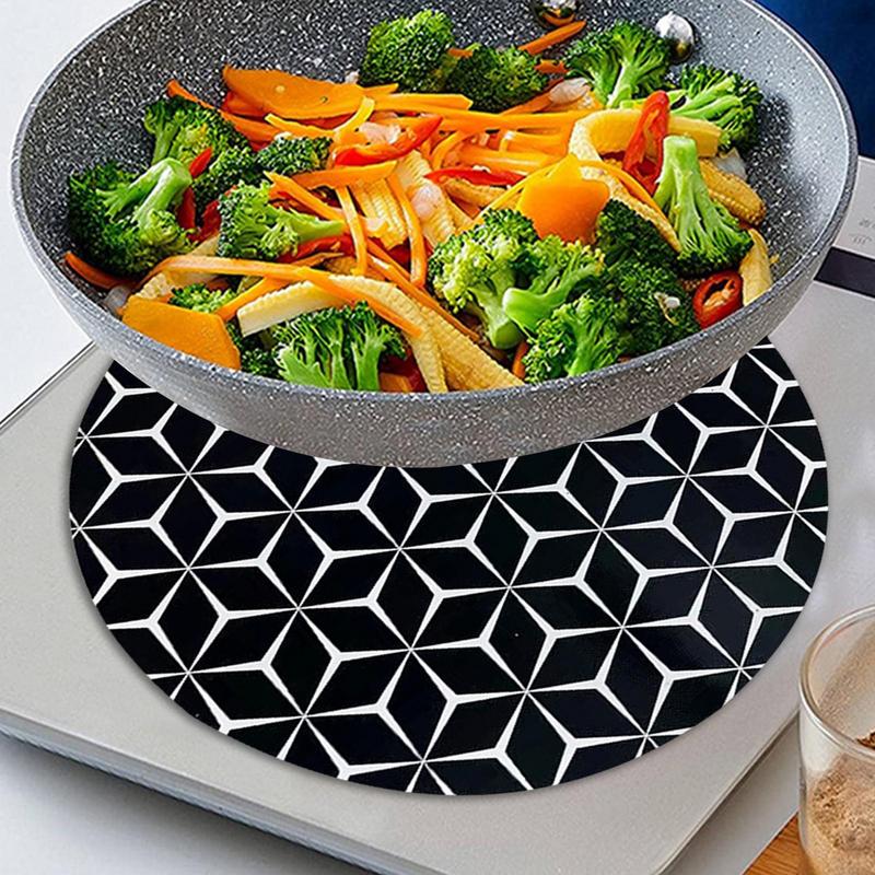 Induction Cooktop Protector Mat Non Slip Silicone Mat Heat Resistant Cooktop Protector Tight Fit Cuttable Protector Mat For