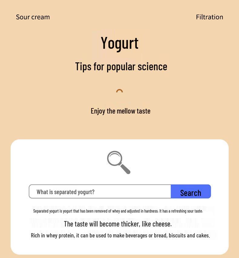 Elegant Multifunctional Yogurt and Cheese Maker with Filtration and Refrigeration