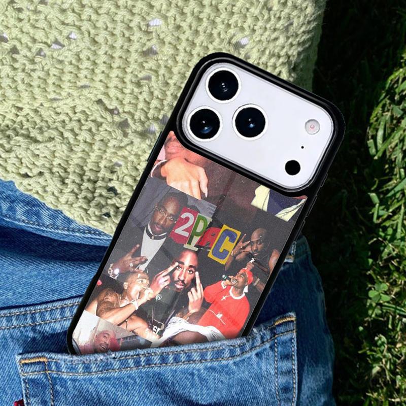 Rap Rapper 2pac Tupac Shakur Phone Case For iPhone 17 AIR 16 Pro Max 15 14 Pro 11 12 13 Shockproof Silicone Cover