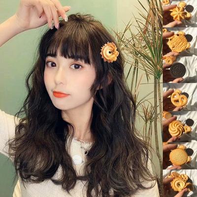 Women Funny Hair Clips Kids Cute Adorable Hairpins Hair Decorate Hair Accessories Simulation Cookies Handmade Barrettes Side Clip