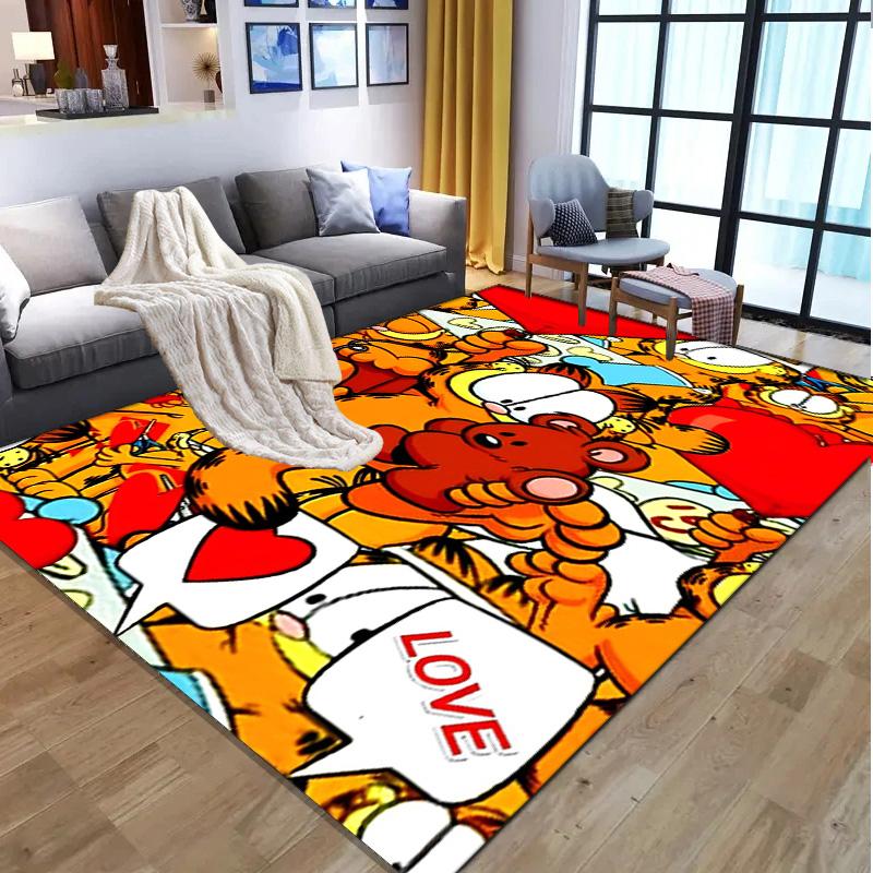 Garfield Pattern Rug, Indoor/Outdoor Mat, for Picnic, Gameroom, Bedroom, Office, Living Room, Home Decor Carpet, Birthday Gift