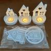 House Shape Candlestick Molds for DIY Candle Holder Gypsum Ornament