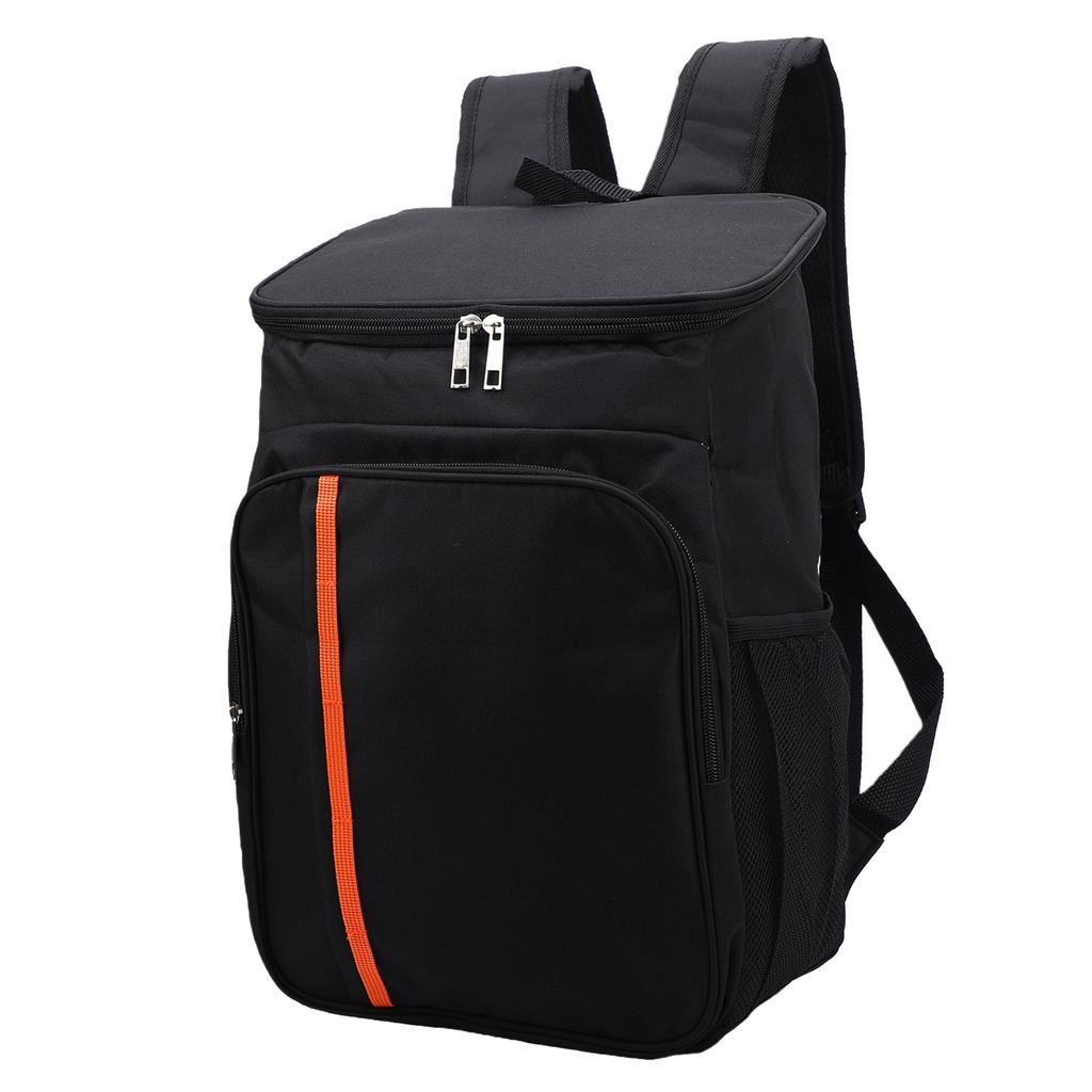Insulated Cooler Backpack Multiple Pockets Large Capacity Lunch Bag for Picnic Camping Beach Black