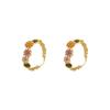 2024 Light Luxury Daisy Flower Circle Earrings - Women's High-End Ear Cuffs & Hoops