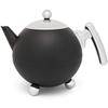 Teapot - Bredemeijer - Bella Round - 1.2l - Stainless Steel - Matte Black/chrome