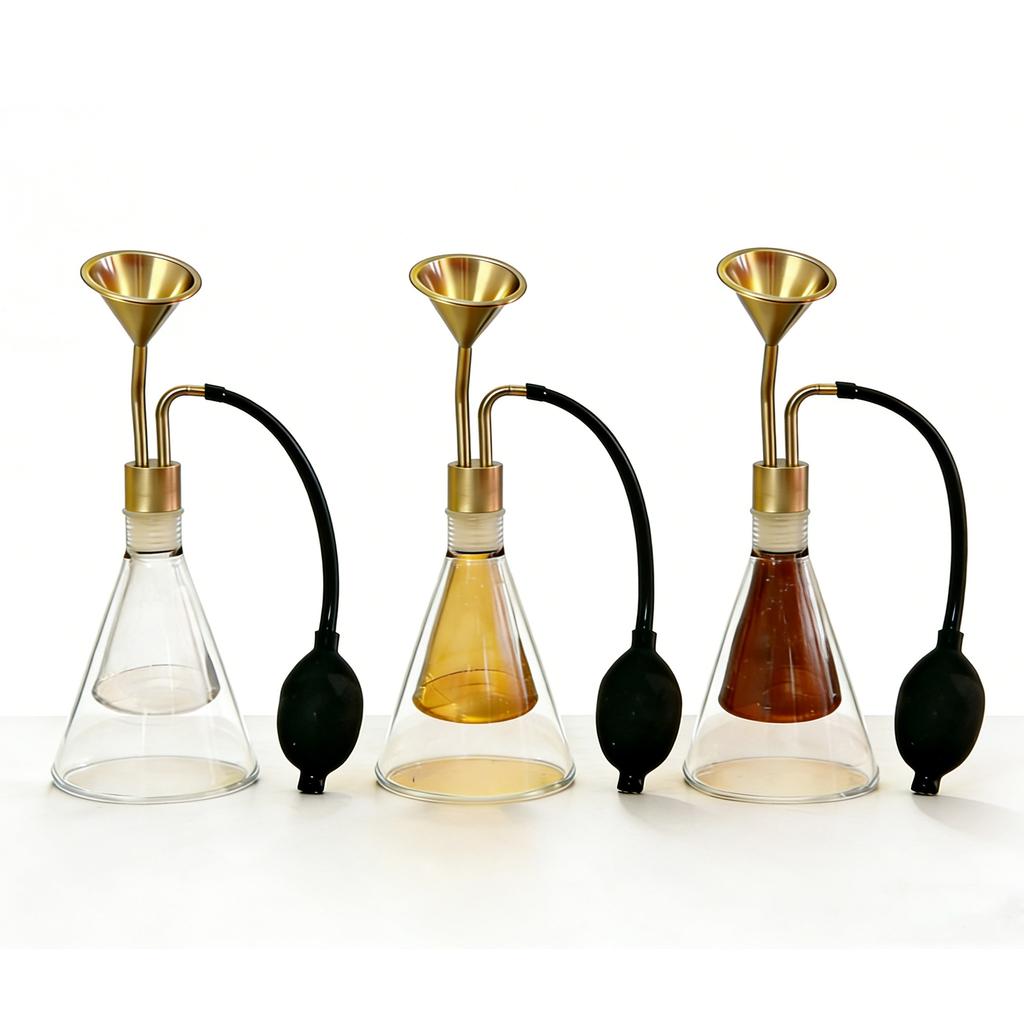 YANDER Parfum ätherisches Öl Duft Riechflasche Messing Ausstellung Spa Display Aroma Duftgerät Aroma Geschmack Glasflasche