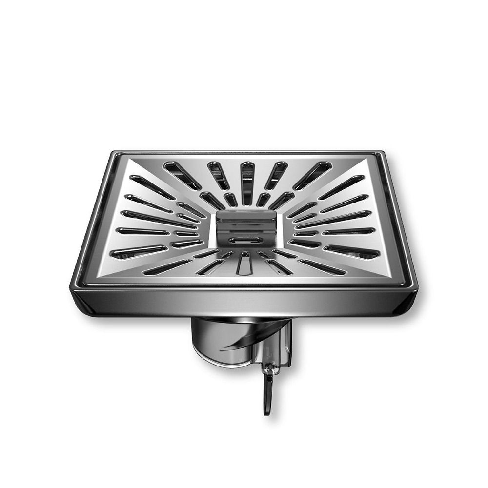 With Grid Grate Cover Shower Floor Drain Stainless Steel with Removable Cover Dual-purpose Floor Drain Backflow Preventer