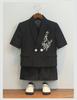 Boys' Chinese Style Summer Suit: Short Sleeve Embroidered Set for Weddings