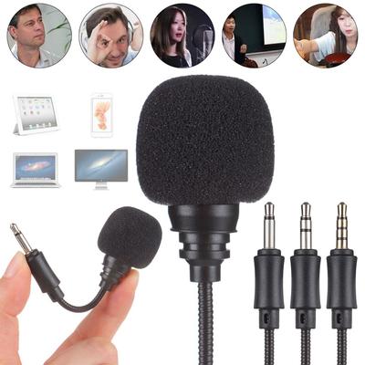 Smartphone Mobile Phone Studio Mini Jack Microphone Interview Microphone Recording Stereo Mic