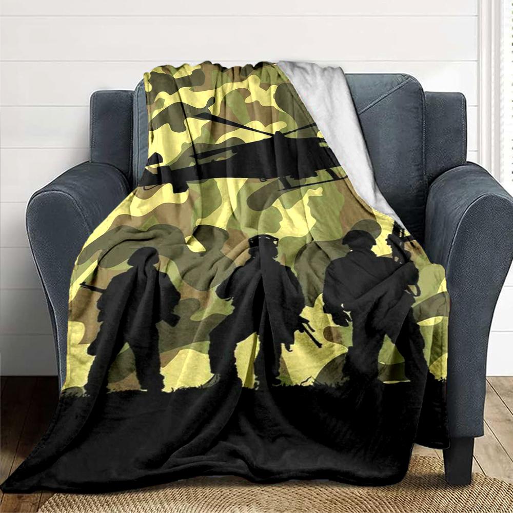 Military Operation Camouflage Blanket Soft Throw Blanket For Home Bedroom Bed Sofa Travel Office Solid Christmas Blanket