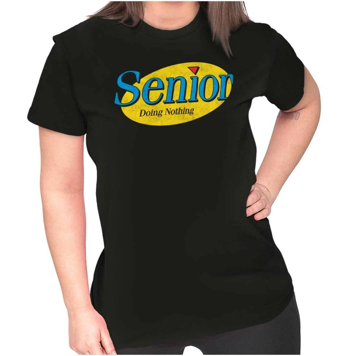 Senior Grad Doing Nothing Graduation Gift Womens Top Junior Graphic Tee XS