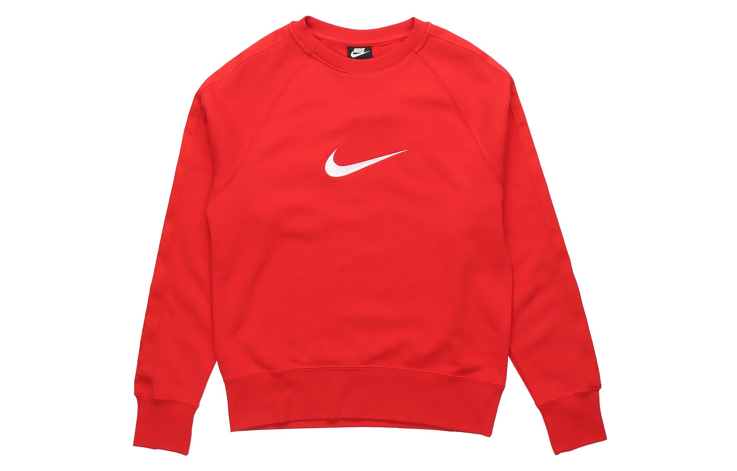 Nike Sweatshirts Men s Red Crew Neck Moderate Regular DA0087-657 L