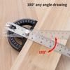 Adjustable Angle Plate Angle Ruler Protractor  Woodworking Edge Measurement