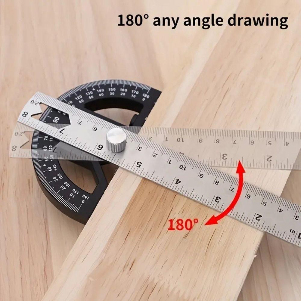 Adjustable Angle Plate Angle Ruler Protractor  Woodworking Edge Measurement