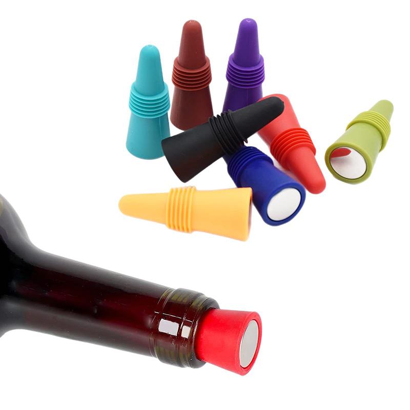 Reusable Silicone Wine Vacuum Stopper And Beverage Bottle Cap Champagne Bottle Sealer JPS002 - Kitchen And Dining Accessory