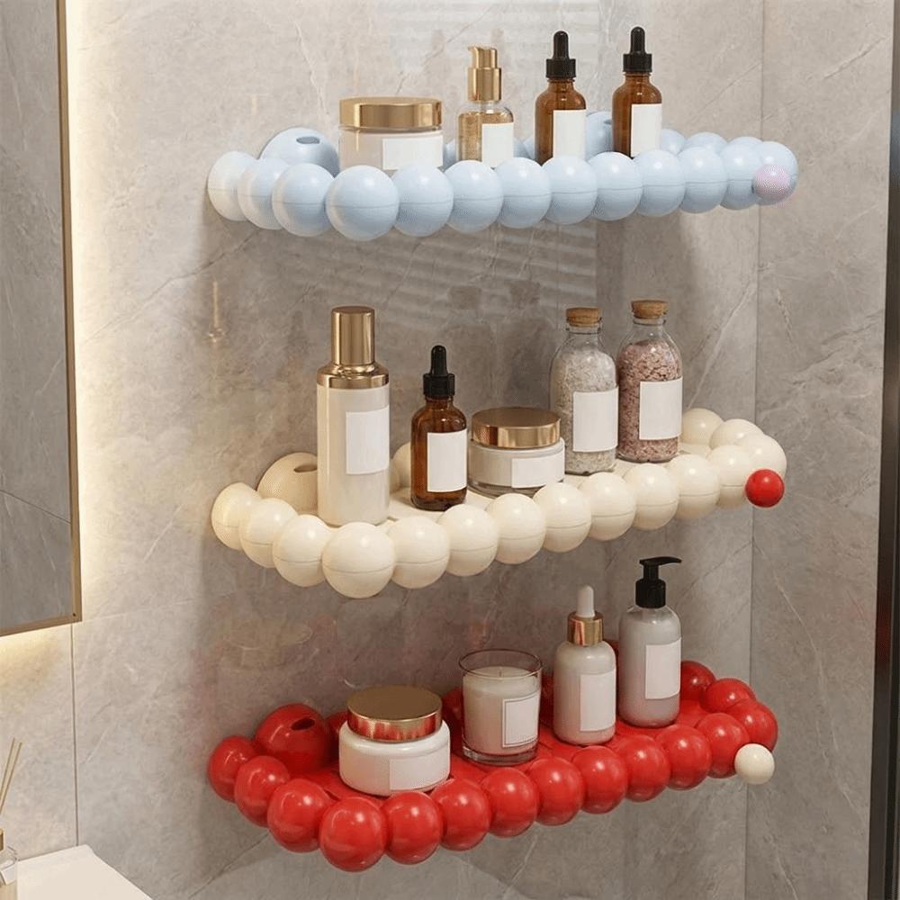 Punch Free Cloud Suction Cup Storage Rack Wall Mounted Wall Display Shelf Bathroom
