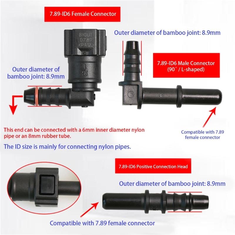 Leak Proof Fuel Line Quick Release Connector Kit for Multiple Fluid Types Fuel Line Hose Quick Install Fitting Coupler