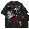 Alice Madness Returns Vintage Washed Graphic Print T Shirt Unisex Crew Neck Short Sleeve Cotton Casual Streetwear Fashion Tees Tops for Men Women