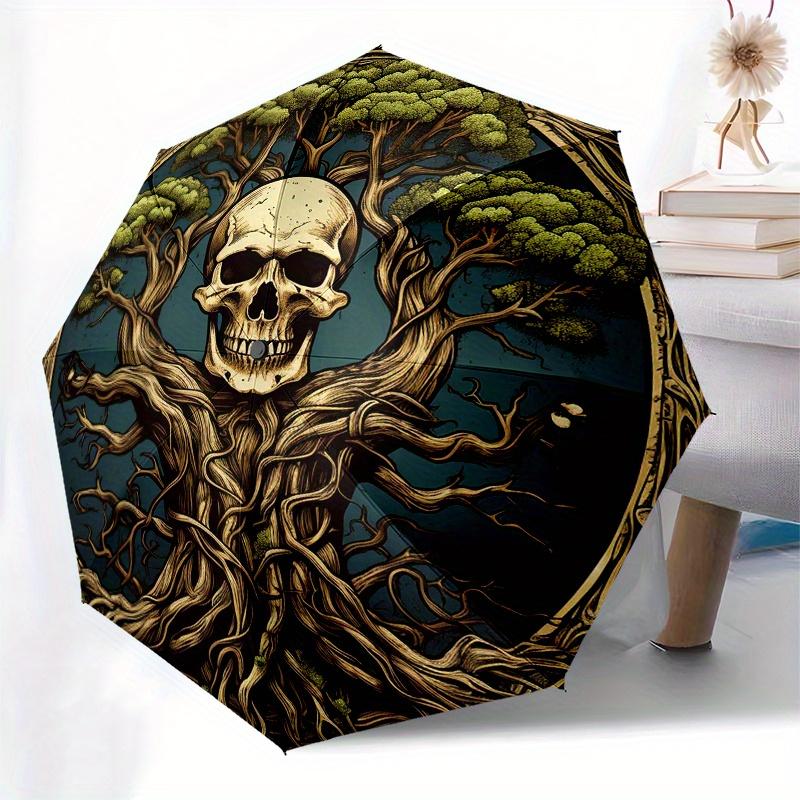 Tree of Life: Eternal Nature's MajestyUmbrella, Portable 3-Fold Compact Umbrella for Men & Women Gift